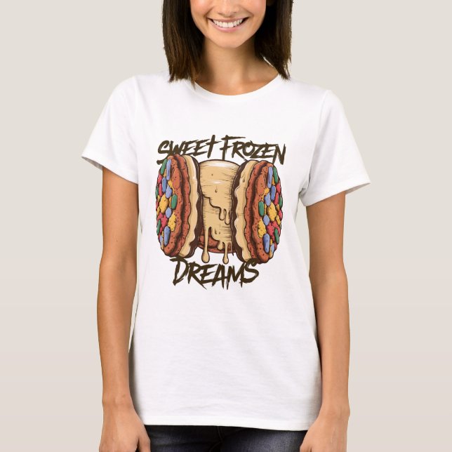 Eiscreme-Tag süß gefroren T-Shirt (Vorderseite)