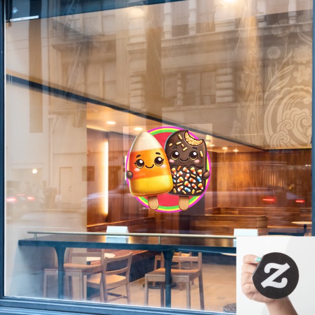 Eiscreme Thema - So Yummy! Fensteraufkleber (Café-Fenster)