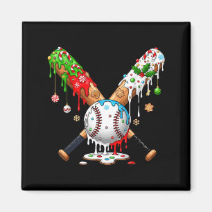 Eiscreme-Tropf-Baseball-Weihnachten-Xmas-Pyjama-Ki Magnet