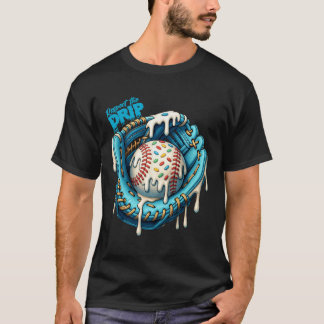 Eiscreme-Tropf Bysebyll Zeug Bysebyll Tropf Respek T-Shirt