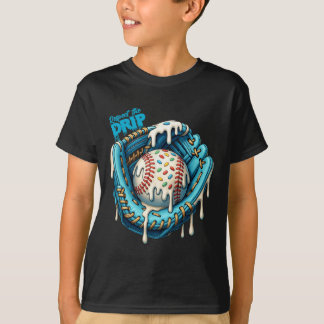 Eiscreme-Tropf Bysebyll Zeug Bysebyll Tropf Respek T-Shirt