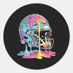Eiscreme-Tropf-Football-Zeug Jungen Qb Rb Lineman Runder Aufkleber
