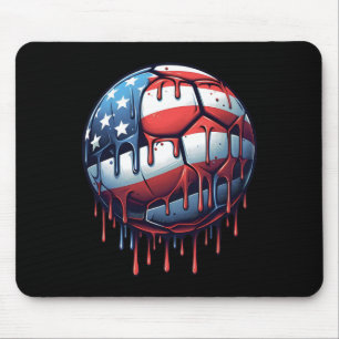 Eiscreme-Tropf-Fußball 4. Juli Jungen Kinder Fußby Mousepad