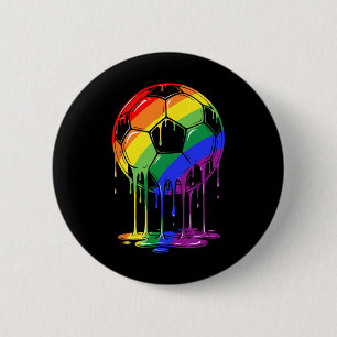 Eiscreme-Tropf-Fußball-Regenbogen-Lesben-Schwul-St Button