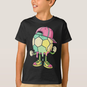 Eiscreme-Tropf-Fußball-Sport-Fußball-Tropf für Mäd T-Shirt