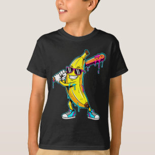 Eiscreme-Tropf-Grafik lustiges Farbsplash-Design T-Shirt