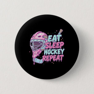Eiscreme-Tropf-Hockey-Torwart-Maske-Essen-Schlaf-H Button