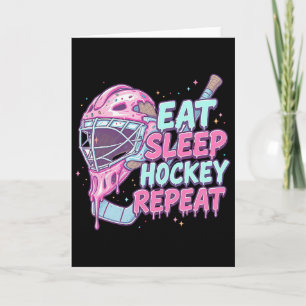 Eiscreme-Tropf-Hockey-Torwart-Maske-Essen-Schlaf-H Karte