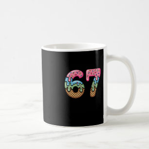 Eiscreme-Tropf-Meme Lustig Sechs Sieben 67 Geschen Kaffeetasse