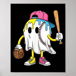 Eiscreme Tropfen Ghost Baseball Spots Baseball Tro Poster