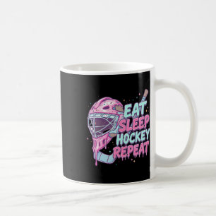 Eiscreme-Tropfen-Hockey-Torwartmaske Essen Schlafe Kaffeetasse
