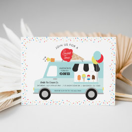 Eiscreme Truck Geburtstagsparty Einladung