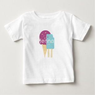 Eiscreme-Tüte Kleinkind Personalisierter Benutzern Baby T-shirt