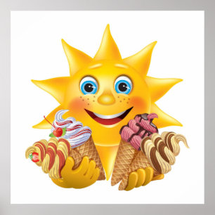 Eiscreme und glückliche Sonne! SRF Poster