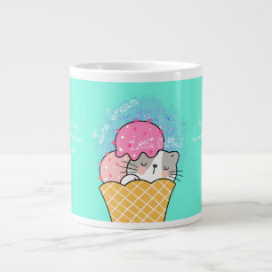 Eiscreme und kleine Flöffkugel Jumbo-Tasse