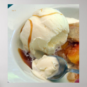 Eiscreme und Pfirsichschuster Poster