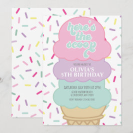 Eiscreme und Sprinklen zum Geburtstag Einladung