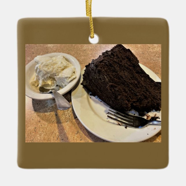 Eiscreme und Tortenschmuck Keramikornament (Vorderseite)