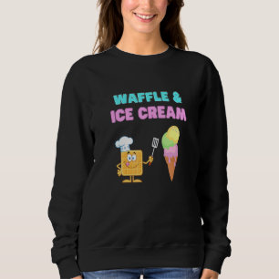 Eiscreme und Waffeldesign Sweatshirt