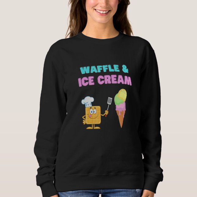 Eiscreme und Waffeldesign Sweatshirt (Vorderseite)