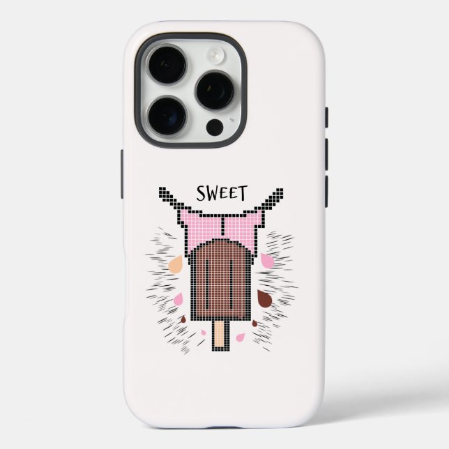 Eiscreme und Zunge  iPhone 16 Pro Hülle (Rückseite)