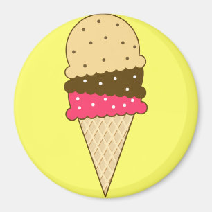 Eiscreme-Waffel Magnet