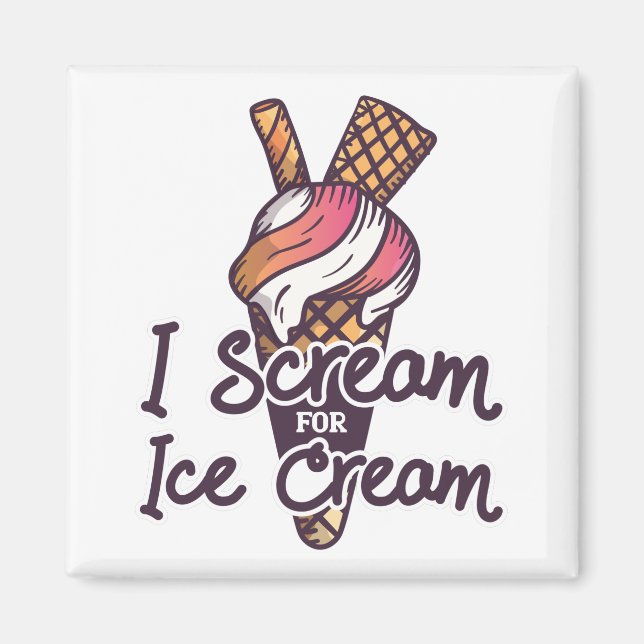 Eiscreme-Waffel Magnet (Vorne)