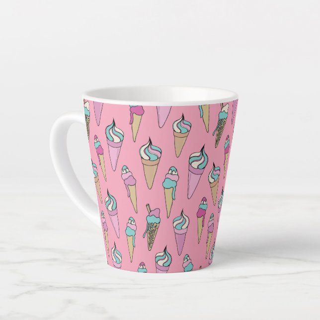 Eiscreme-Waffel-Muster Milchtasse (Linke Ecke)