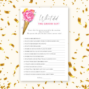 Eiscreme - Was hat der Bräutigam zu Brautspiel ges