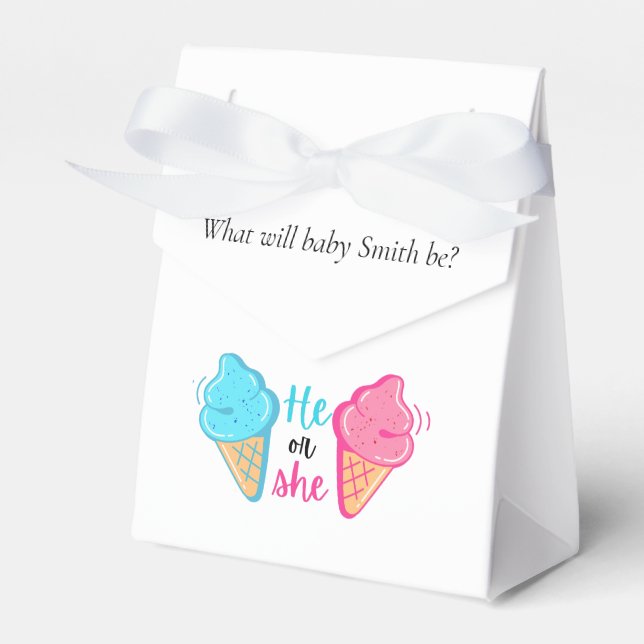 Eiscreme Was ist die Scoop Gender-Offenbarung? Geschenkschachtel (Vorderseite)