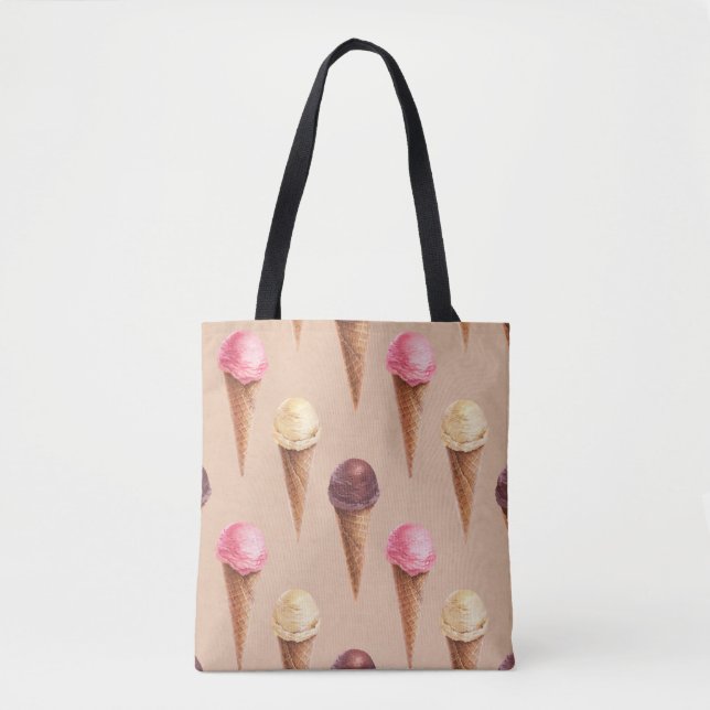 Eiscreme Wasserfarbe Nahtlose Illustration Tasche (Vorderseite)