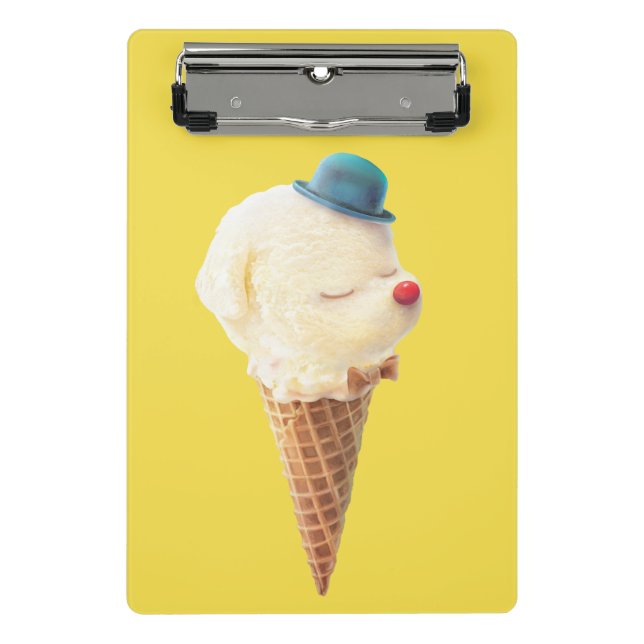 Eiscreme Welpe - Sweet & Chill Mini Klemmbrett (Vorderseite)