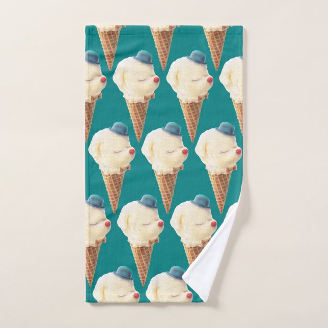 Eiscreme-Welpenmuster Handtuch (Handtuch)
