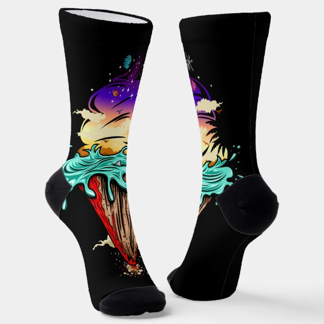 Eiscreme-Welt Socken (Gewinkelt)