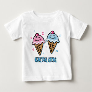 Eiscreme Wir sind ein Junge & Mädchen Baby T-shirt