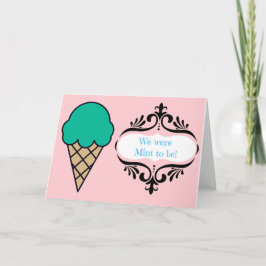 Eiscreme Wir waren "Minze", um Karte zu werden