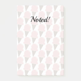 Eiscreme-Wirbel Erdbeere rosa Post-it Klebezettel