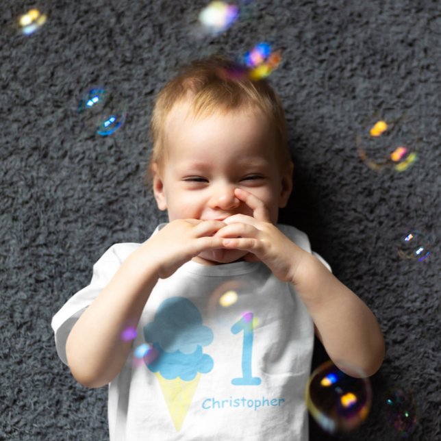 Eiscreme zum Geburtstag Baby T-shirt (Von Creator hochgeladen)