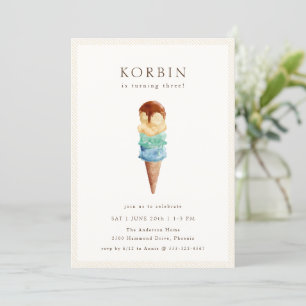 Eiscreme zum Geburtstag Einladung