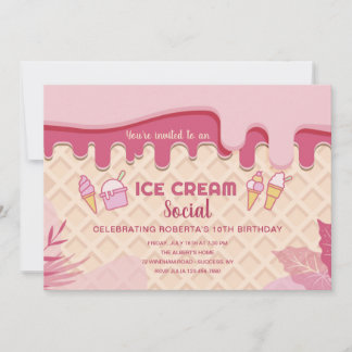Eiscreme zum Geburtstag Einladung