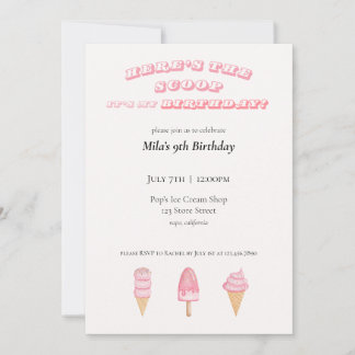 Eiscreme zum Geburtstag Einladung