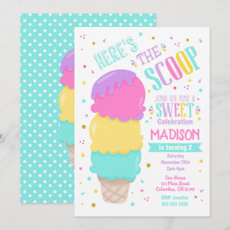 Eiscreme zum Geburtstag Einladung Sweet Celebratio