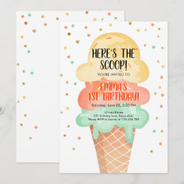 Eiscreme zum Geburtstag Hier ist das Scoop Party S Einladung