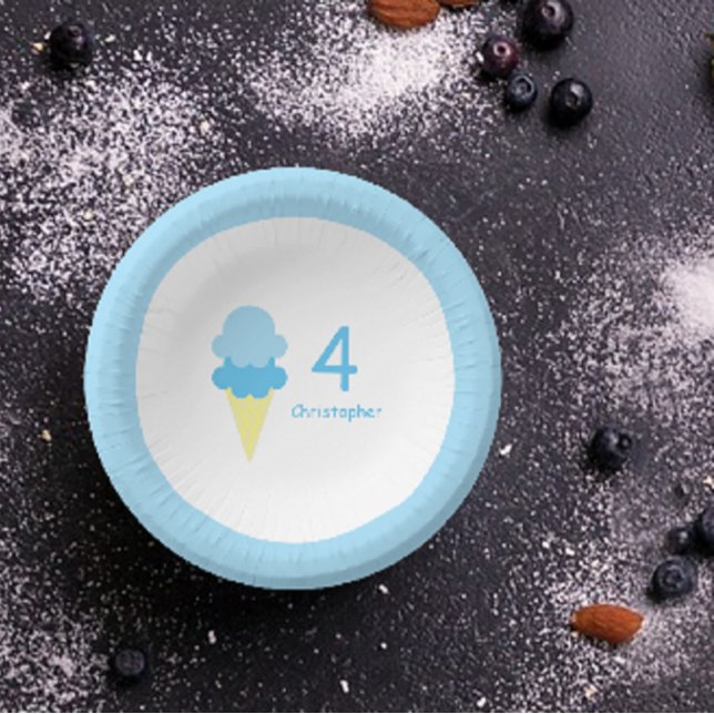 Eiscreme zum Geburtstag Pappteller (Von Creator hochgeladen)