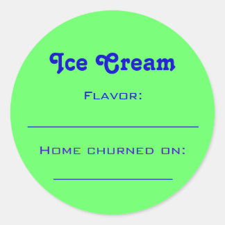 Eiscremeetikett Runder Aufkleber