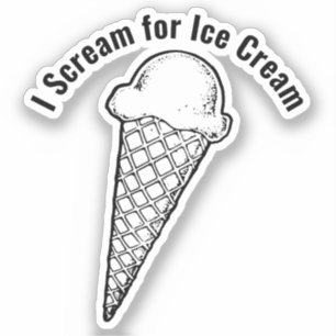 Eiscremehörnchen-Design-Vinyl-Aufkleber Aufkleber