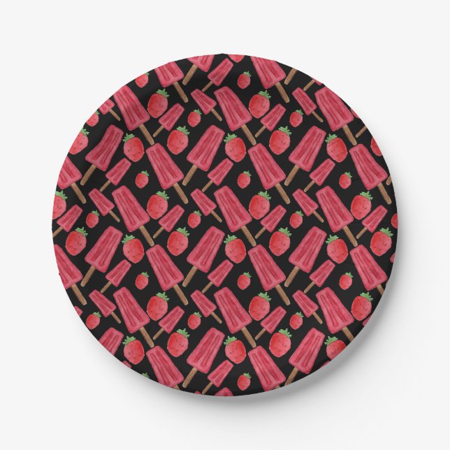 Eiscrememuster | Lollenmuster | Lollipop 10 Pappteller (Vorderseite)