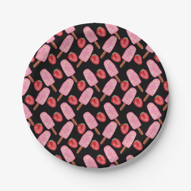 Eiscrememuster | Lollenmuster | Lollipop 13 Pappteller (Vorderseite)