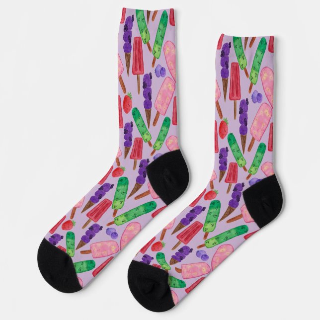 Eiscrememuster | Lollenmuster | Lollipop 21 Socken (Linkes Detail)