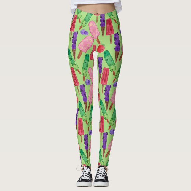 Eiscrememuster | Lollenmuster | Lollipop 22 Leggings (Vorderseite)